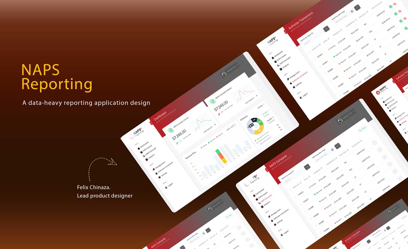 An internal reporting portal designed for the NIBSS Automated Payment System